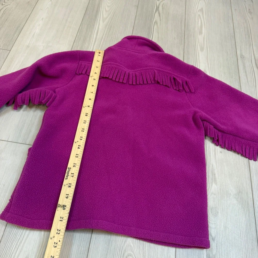 Disney Store Polartec Pocahontas Fleece Jacket Magenta Purple Fringe Kids